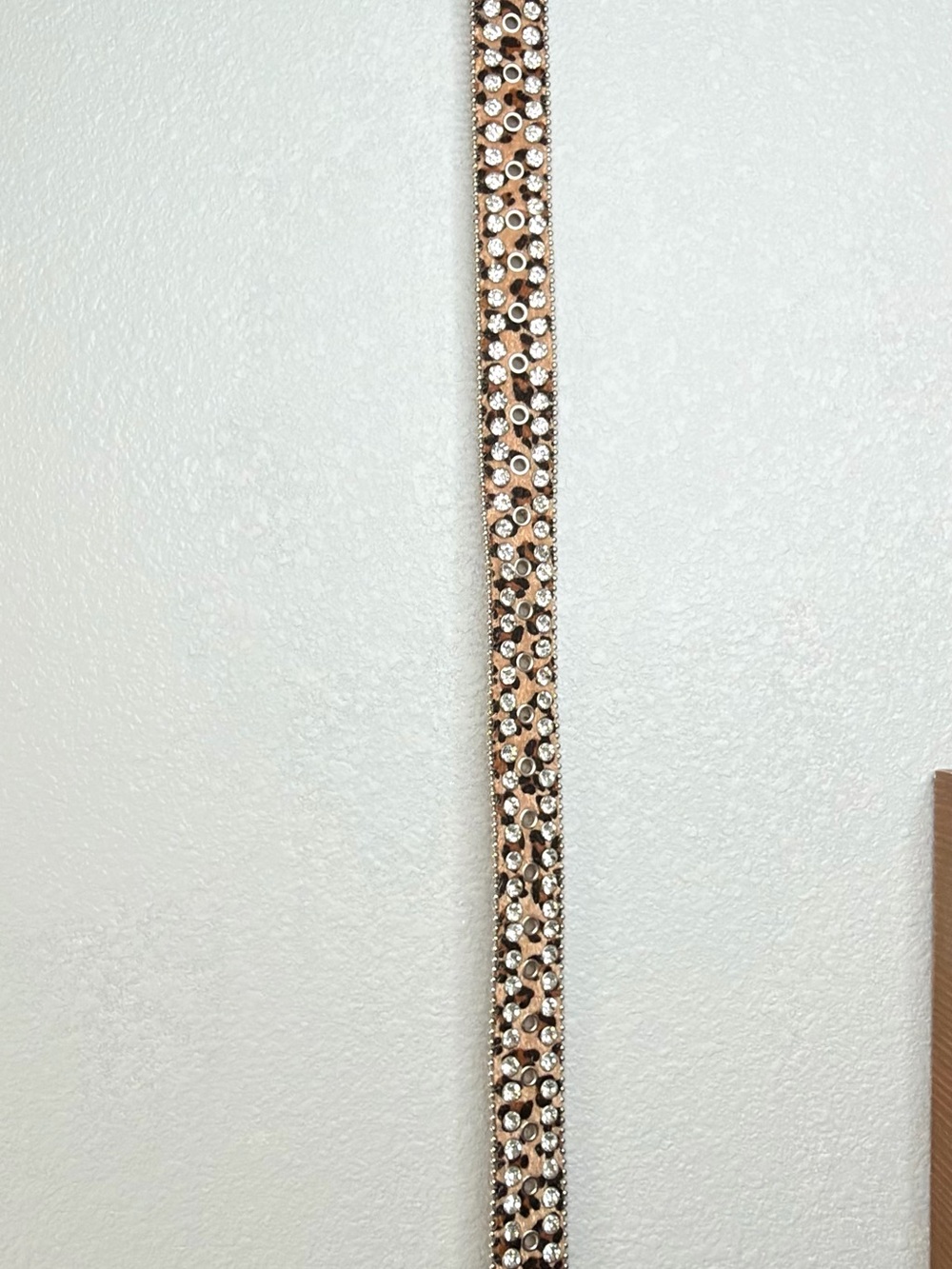 Leopard Print Rhinestone Western Belt - Bling Accent cowgirl - Picture 3 of 8